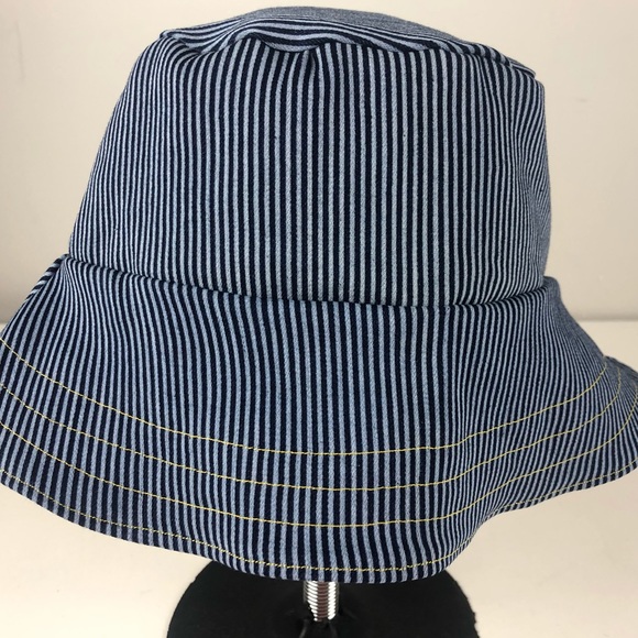 Lemon Drop Polka Dot Tie Dye Reversible Denim Hat - Picture 6 of 10